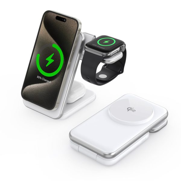Magcold™ | 3-i-1 Ladestation til Mobil, iWatch, AirPods - 45W! - Hvid