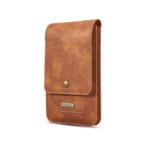 iPhone 17 Pro Max - DG.MING&trade; Læder Bælte Sleeve M. Kortholder - Brun - DG.MING&trade;