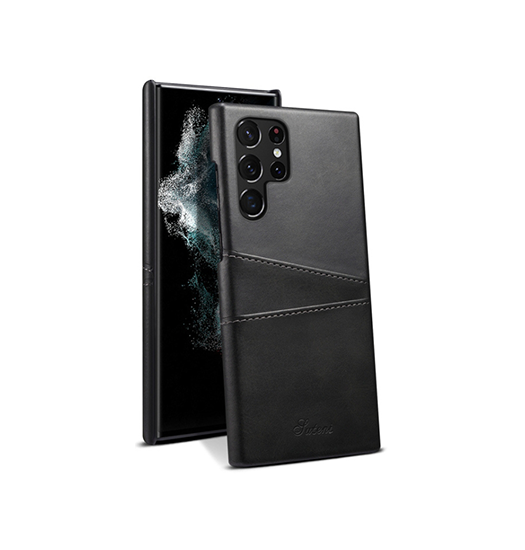 Samsung Galaxy S24 Ultra - NX Design™ Læder Cover M. Kortholder - Sort - NX Design