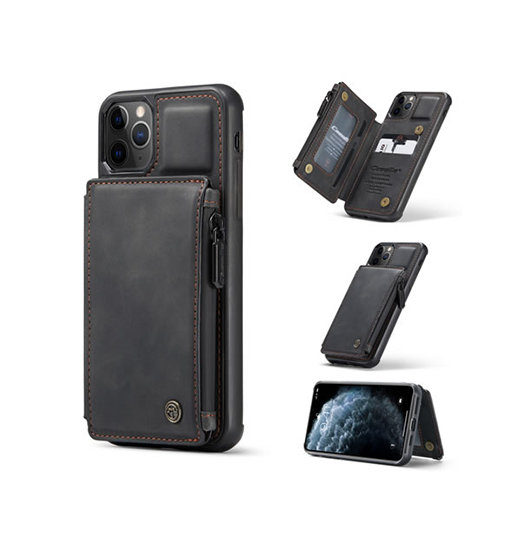iPhone 11 Pro - CaseMe™ Æra Læder Etui M. Bag Pung - CaseMe