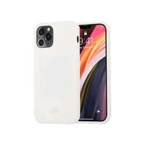 iPhone 12 Pro  - Goospery&trade; Delight Silikone Cover - Snow White - Soft Touch