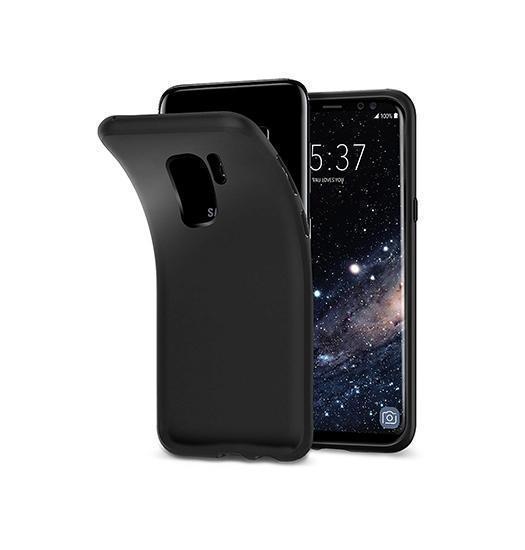 Samsung Galaxy S9+ (Plus) - Novo Frosted Matte Slim Silikone Cover - Sort - Novo