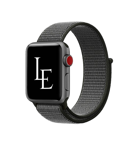 Apple Watch (38/40/SE/41/42mm) - L'Empiri™ Nylon Velcro Rem - Stonegrey - L'Empiri™