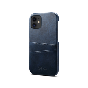 iPhone 12 Mini - NX Design&trade; Læder Cover M. Kortholder - Blå - NX Design