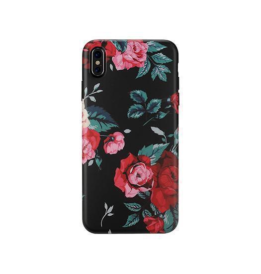 iPhone XS Max - Verdenatura Floral Flower Cover - Red Rose - DeluxeCovers