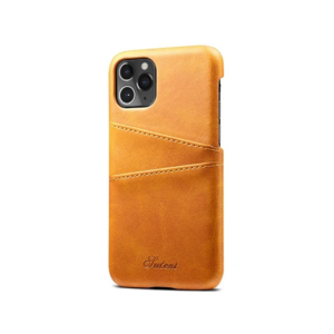 iPhone 11 Pro Max - NX Design Læder Bagcover Pung Lysebrun - NX Design