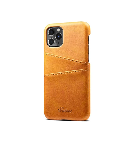 iPhone 11 Pro - NX Design Læder Bagcover Pung Lysebrun - NX Design