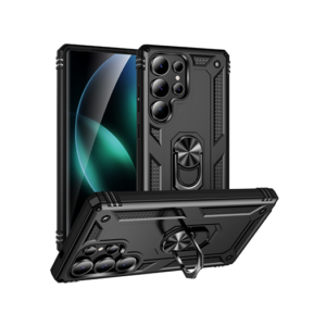 Samsung Galaxy S25 Ultra - NX Pro&trade; Armor Cover m. Ring Holder - Sort - NX PRO
