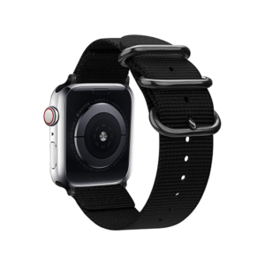 Apple Watch (42/44/SE/45/46/49mm) - Nato Military Nylon Rem - Black Onyx - Hemmit