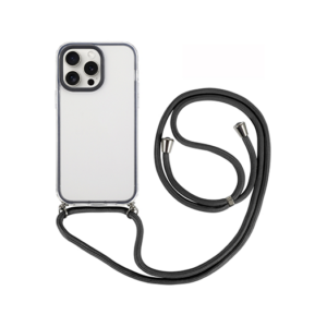 iPhone 14 Pro Max - Deluxe&trade; Silikone Cover M. Strop - Sort - DELUXE