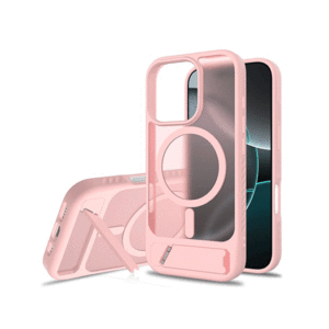 iPhone 16 Pro Max - Frosted MagSafe Cover M. Kickstand - Pink - DeluxeCovers
