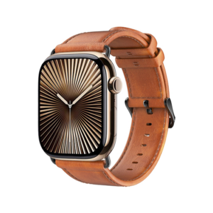 Apple Watch (38/40/SE/41/42mm) - DUX DUCIS&trade; Business Ægte læderrem - Lys Brun - DUX DUCIS