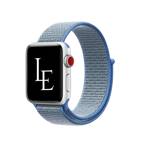 Apple Watch (42/44/SE/45/46/49mm) - L'Empiri™ Nylon Velcro Rem - Blå - L'Empiri™