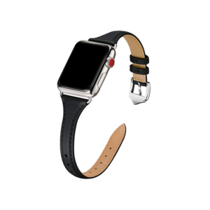 Apple Watch (38/40/SE/41/42mm) - Wonder™ Classic Læder Rem - Sort - Wonder