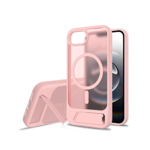 iPhone 16e - Frosted MagSafe Cover M. Kickstand - Pink - DeluxeCovers