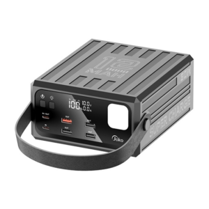 JOKO® | Stor kapacitet Powerbank 120.000 mAh | 22,5W hurtig opladning, bærbar oplader  Sort - JOKO®