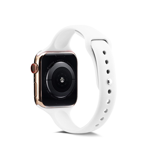 Apple Watch (38/40/SE/41/42mm) - ICON™ Tynd Classic Silikone Rem - Hvid - ICON