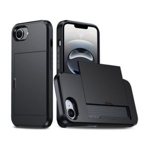 iPhone 16e - Deluxe&trade; Håndværker Cover M. Kortholder - Sort - DeluxeCovers