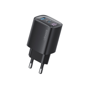 USAMS® | 2-Port USB-A / USB-C Oplader QC 3.0 - 30W - Sort - USAMS
