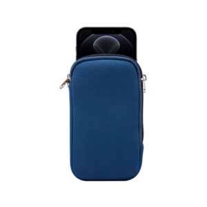 iPhone 17 Pro - Simple Nylon Sleeve Etui M. Lynlås - Navy / Blå - Simple