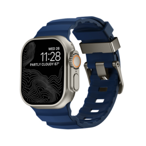 Apple Watch (42/44/SE/45/46/49mm) - Wild Buckle&trade; Silikonerem - Navy - 4Run