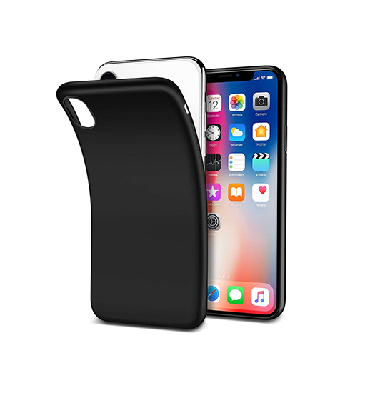 iPhone XS Max - PRO+ Design Mat Slim Silikone Cover - Sort - PRO+