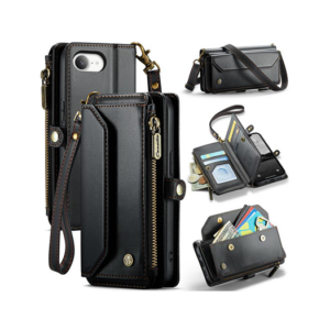 iPhone 16e - CaseMe&trade; RFID Læder Taske / Etui m. Pung - Sort - CaseMe