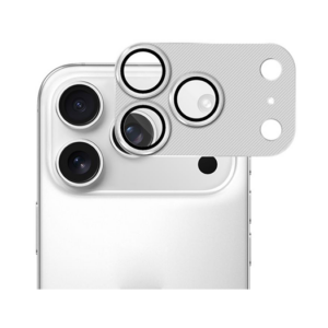 iPhone 17 Pro Max - ENKAY&trade; 9H Kamera Linse Beskyttelsesglas - Silver Aluminium - ENKAY