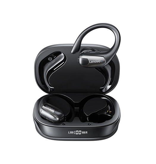 Lenovo® Trådløse Bluetooth-Høretelefoner M. Digitalt Display - Sort - Lenovo