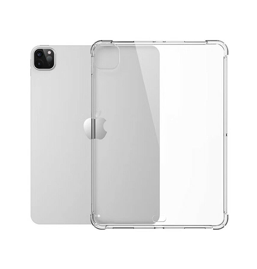 iPad Pro 12,9" (2022/2021) - Silent Stødsikker Silikone Cover - Gennemsigtig - Silent