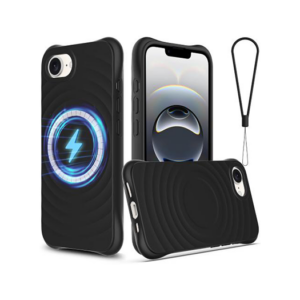 iPhone 16e - DeLX&trade; Wave Silikone Cover - MagSafe kompatibel - Sort - DeLX&trade;