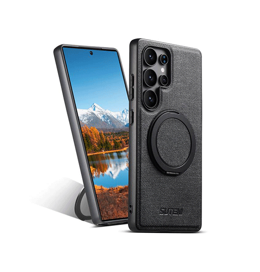 Samsung Galaxy S25 Ultra - Suteni™ Wax 360° Cover M. MagSafe - Sort - DeluxeCovers