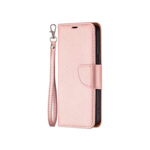 iPhone 13 Mini - Aphrodite Læder Etui M. Kickstand - Rosegold/Lyserød - Vintage