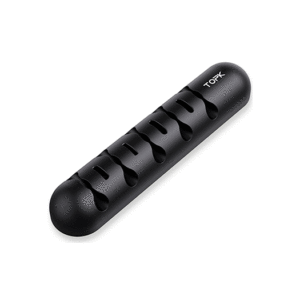 TOPK&trade; | Skrivebord Silikone Kabel holder til 5 stk - Sort - TOPK