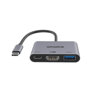 ANTEN&trade; | Adapter USB-C til USB-A / USB-C / HDMI 4K HD - Grå - ANTEN