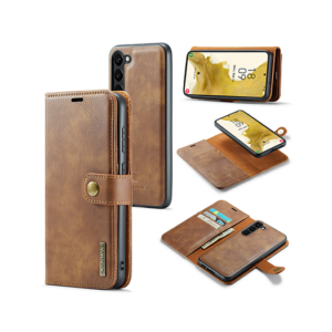 Samsung Galaxy S21+(Plus) - DG.MING&trade; Vintage 2-i-1 Læder Etui M. Cover - Brun - DG.MING&trade;