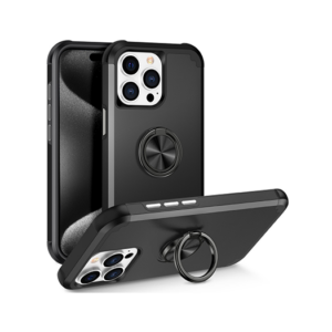 iPhone 15 Pro Max - DelX&trade; Håndværker Cover M. Ringholder - Sort - NX PRO