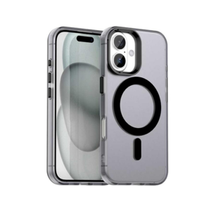 iPhone 17 - DeLX&trade; Frosted Cover m. MagSafe - Sort/Grå - DeLX&trade;