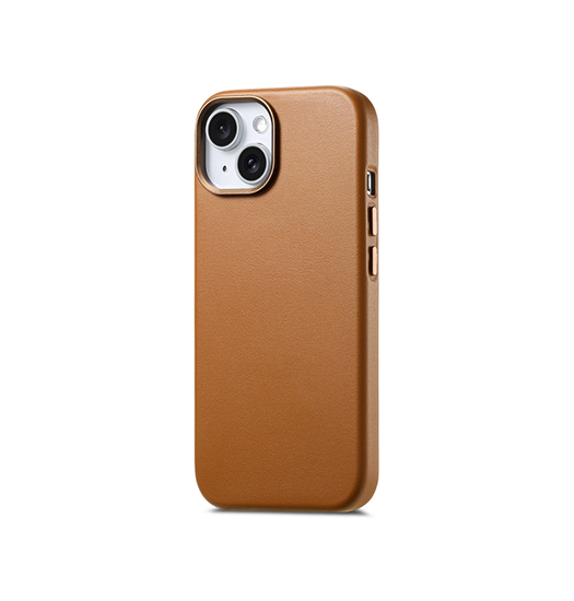 iPhone 15 Plus - DeLX® Læder Cover - MagSafe Kompatibel - Brun - DeLX™