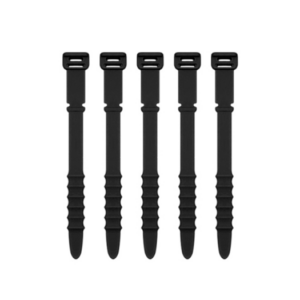 Silikone kabelbinder Genanvendelige - 20 Stk. - Sort - DeluxeCovers