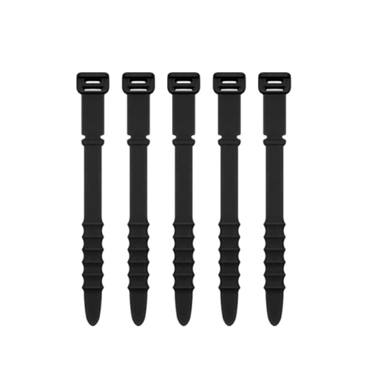 Silikone kabelbinder Genanvendelige - 20 Stk. - Sort - DeluxeCovers