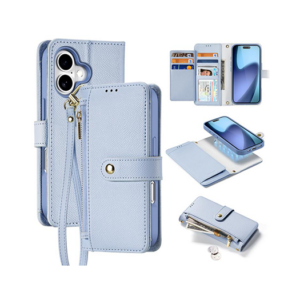 iPhone 17 - DUX DUCIS&trade; 2-i-1 Læder Etui M. Aftageligt Cover - Blå - DUX DUCIS