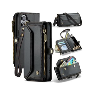 iPhone 16 - CaseMe&trade; RFID Læder Taske / Etui m. Pung - Sort - CaseMe