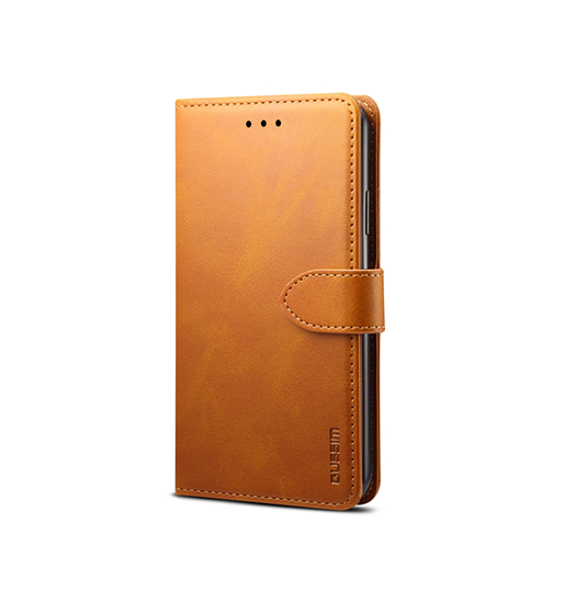 iPhone XR - GUSSIM™ Læder Cover / Etui M. Kortholder - Lysebrun - GUSSIM™