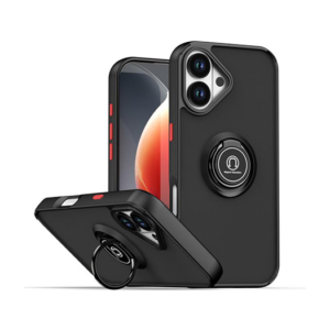 iPhone 17 - PRO&trade; Armor Cover m. Ring Holder - Sort - NX PRO