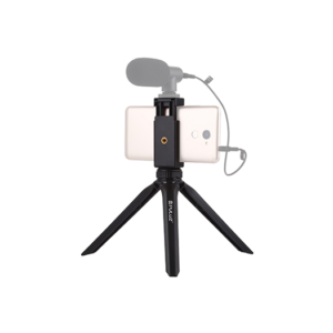 PULUZ&trade; | BIG Tripod Mobil / iPhone Stativ m. Mikrofon holder - Sort - PULUZ