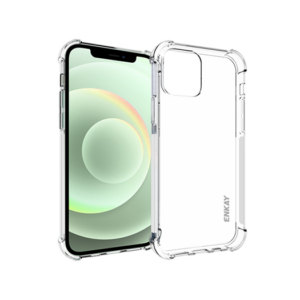 iPhone 12 Mini - ENKAY&trade; Silent Stødsikker Silikone Cover - Klar - ENKAY
