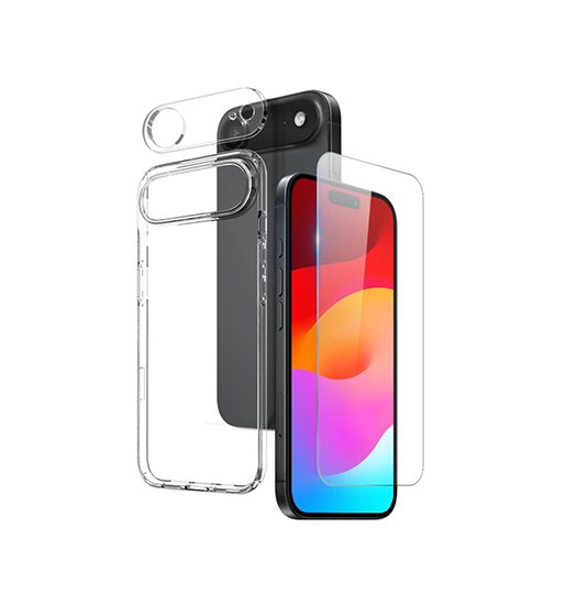 iPhone 17 Air - 3-i-1 Beskyttelsesæt Cover & Beskyttelsesglas - DeluxeCovers
