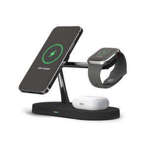 3-i-1 Trådløs Oplader til Mobil, Apple Watch & Earbuds - 15W - LUX&trade; - MagSafe