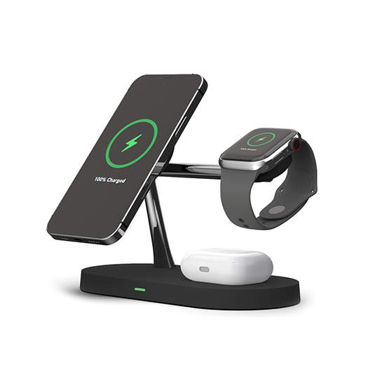 3-i-1 Trådløs Oplader til Mobil, Apple Watch & Earbuds - 15W - LUX™ - MagSafe